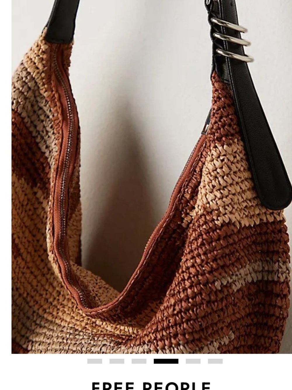 Free People The Santorini Woven Hobo Bag❤️ NWOT Sold out online - Picture 6 of 6